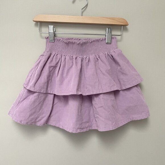 Mini Boden Lilac Corduroy Tiered Skirt - Picture 1 of 5